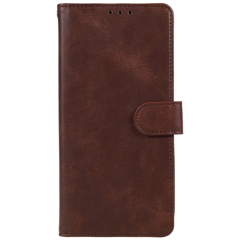 Pour Samsung Galaxy A05 4G Case Magnetic Clasp PU Leather Phone Wallet Cover - Marron
