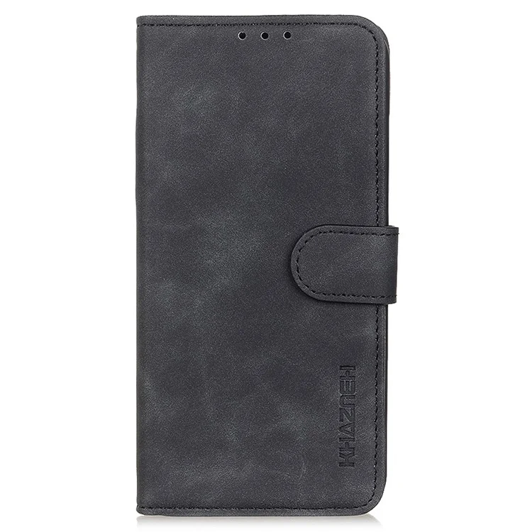 KHAZNEH Pour Google Pixel 8a Case Retro Texture Wallet Leather Phone Cover - Noir