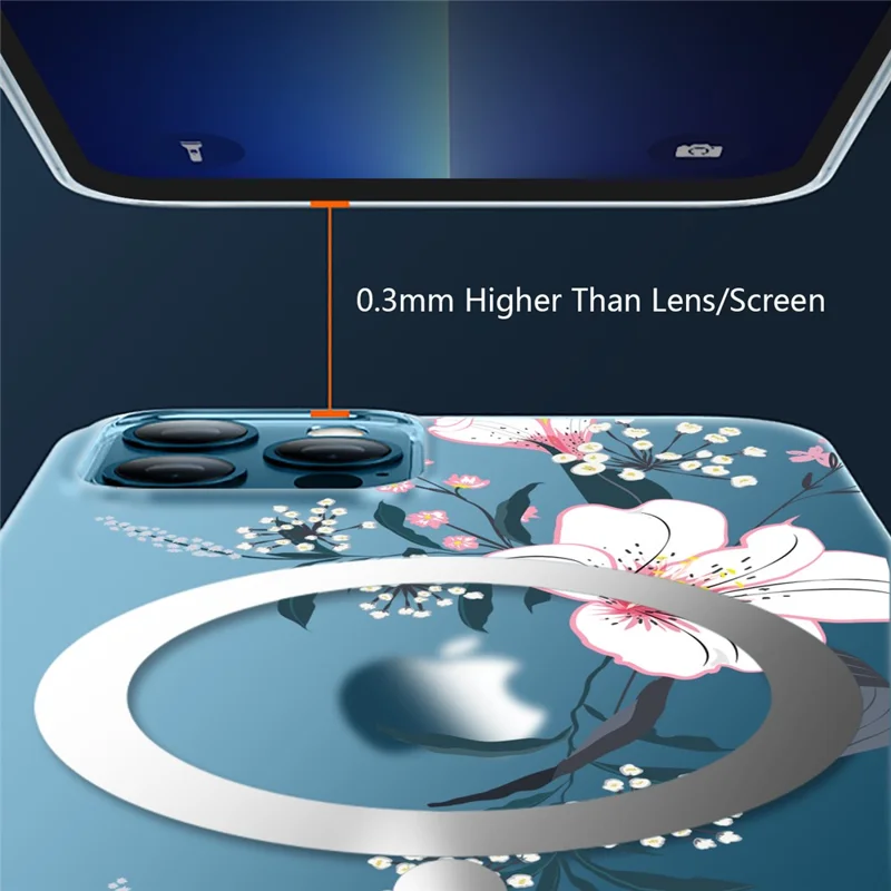 Flower Series for iPhone 15 Pro Case Compatible with Magsafe Matte Phone Cover - Chrysanthemum