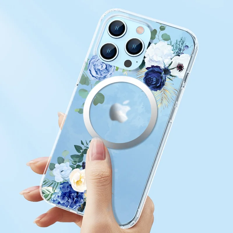 Flower Series for iPhone 15 Pro Case Compatible with Magsafe Matte Phone Cover - Chrysanthemum