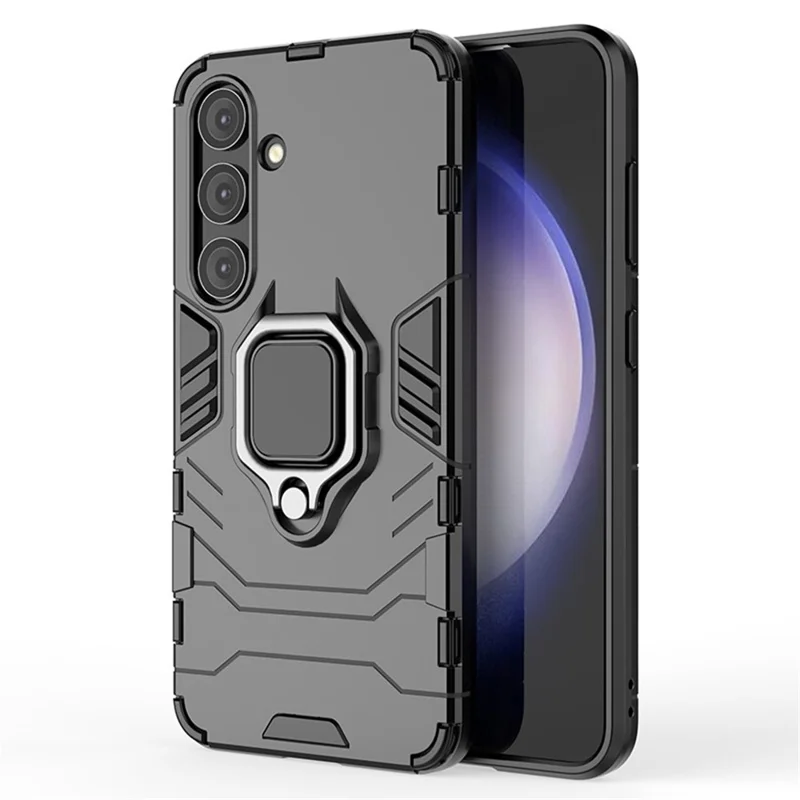 Para Samsung Galaxy S24 Case Ring Kickstand Anti-drop Phone Cover - Preto