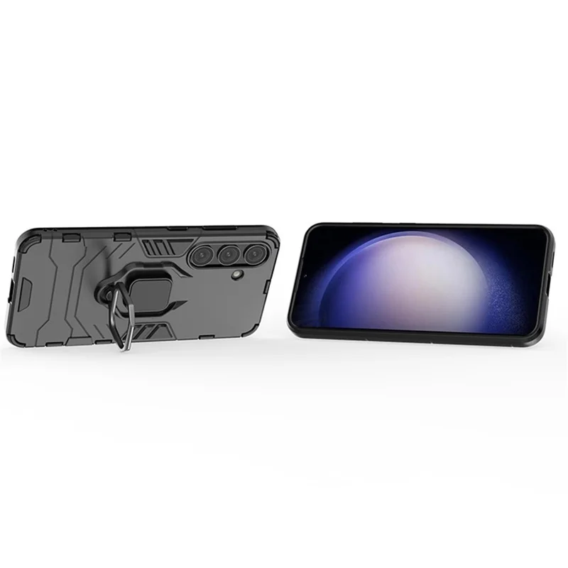 Para Samsung Galaxy S24 Case Ring Kickstand Anti-drop Phone Cover - Preto