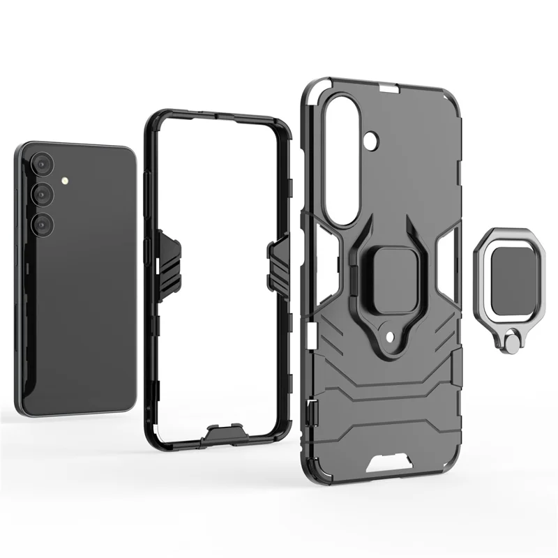 Para Samsung Galaxy S24 Case Ring Kickstand Anti-drop Phone Cover - Preto