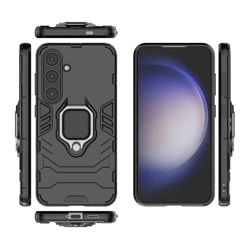Para Samsung Galaxy S24 Case Ring Kickstand Anti-drop Phone Cover - Preto