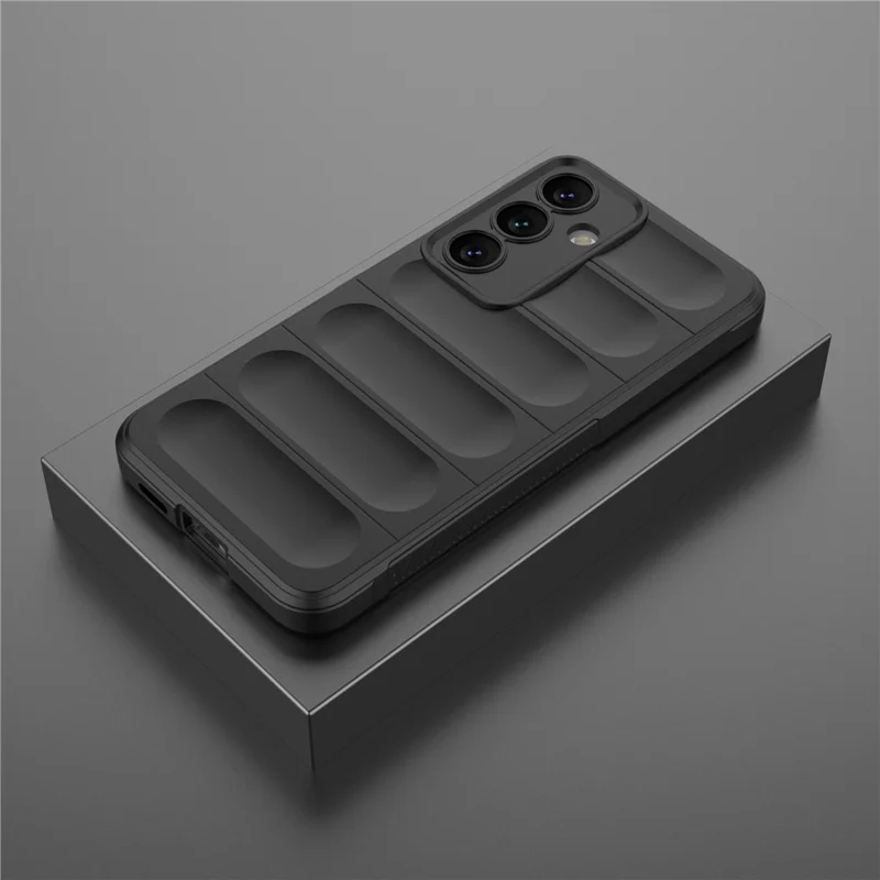 For Samsung Galaxy S24 Case Rugged Soft TPU Mobile Phone Cover - Black