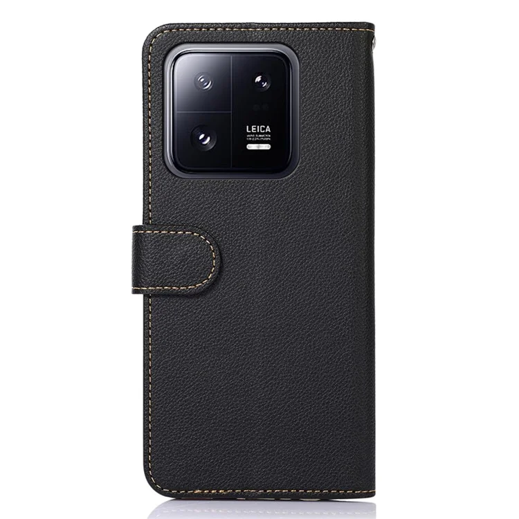 KHAZNEH для Xiaomi 14 Case Кожаный чехол для телефона с RFID-блокировкой Бумажник - Черный