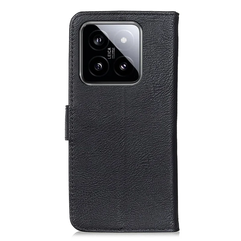 KHAZNEH Per Xiaomi 14 Case Cowhide Texture Leather Wallet Phone Cover - Nero