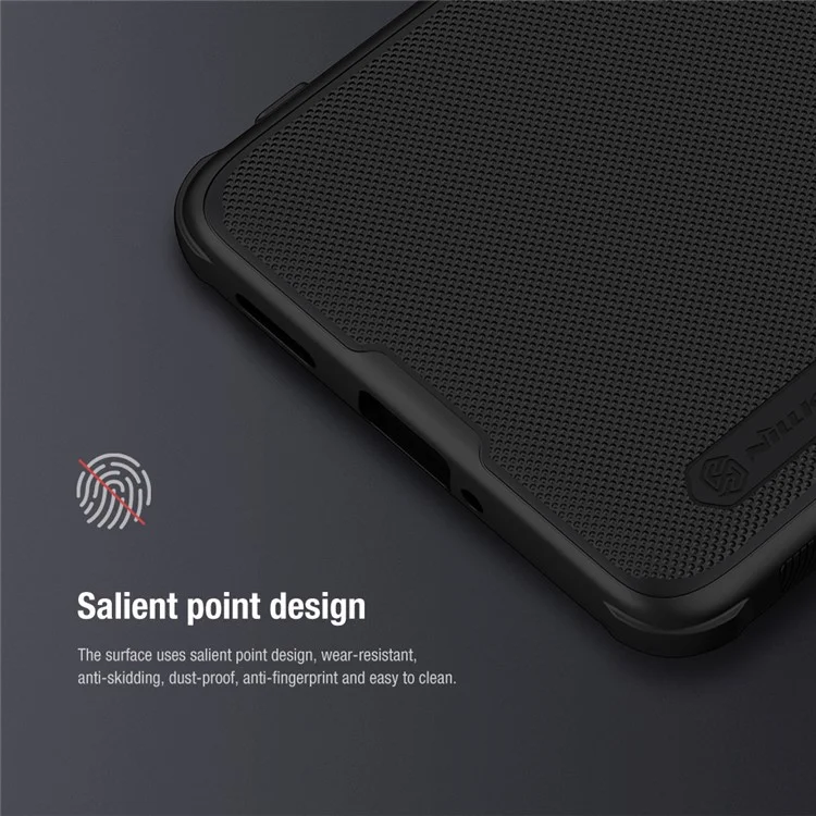 Nillkin Super Frosted Shield Pro Para Xiaomi Redmi Nota 13 Pro+ Caso Pc+ Tpu Tampa de Proteção - Preto