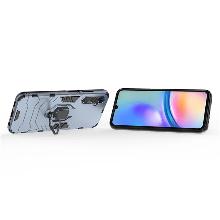 Per Samsung Galaxy A05s 4G Case Ring Holder Kickstand Protective Phone Cover - Blu