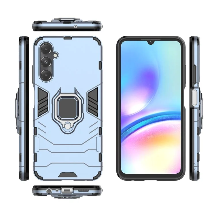 Per Samsung Galaxy A05s 4G Case Ring Holder Kickstand Protective Phone Cover - Blu