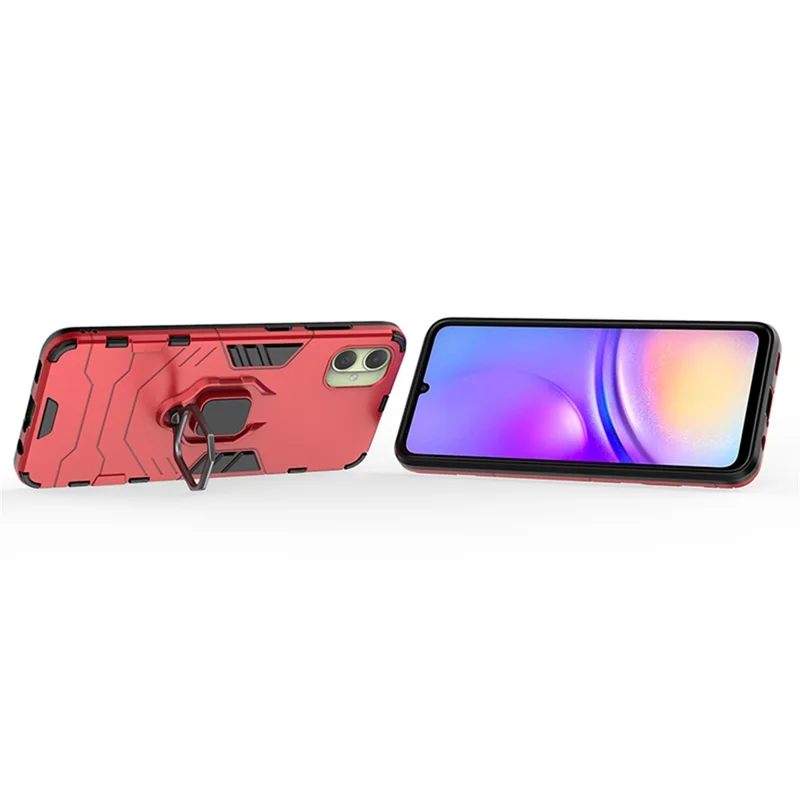 Funda para Samsung Galaxy A05 4G Funda con soporte Funda de teléfono PC + TPU - Rojo