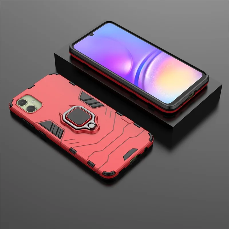 Funda para Samsung Galaxy A05 4G Funda con soporte Funda de teléfono PC + TPU - Rojo