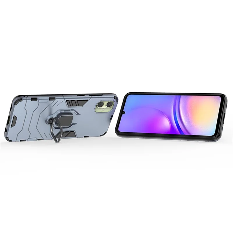 For Samsung Galaxy A05 4G Case  Kickstand PC+TPU Phone Cover - Blue