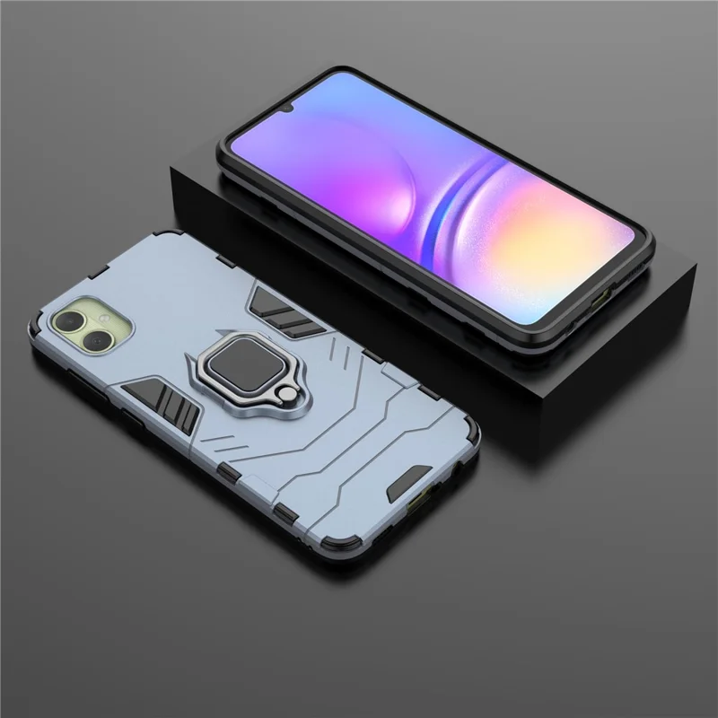 For Samsung Galaxy A05 4G Case  Kickstand PC+TPU Phone Cover - Blue