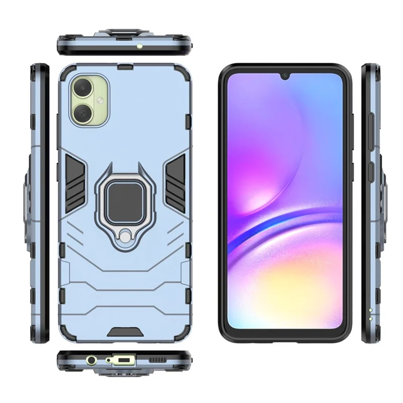 For Samsung Galaxy A05 4G Case  Kickstand PC+TPU Phone Cover - Blue