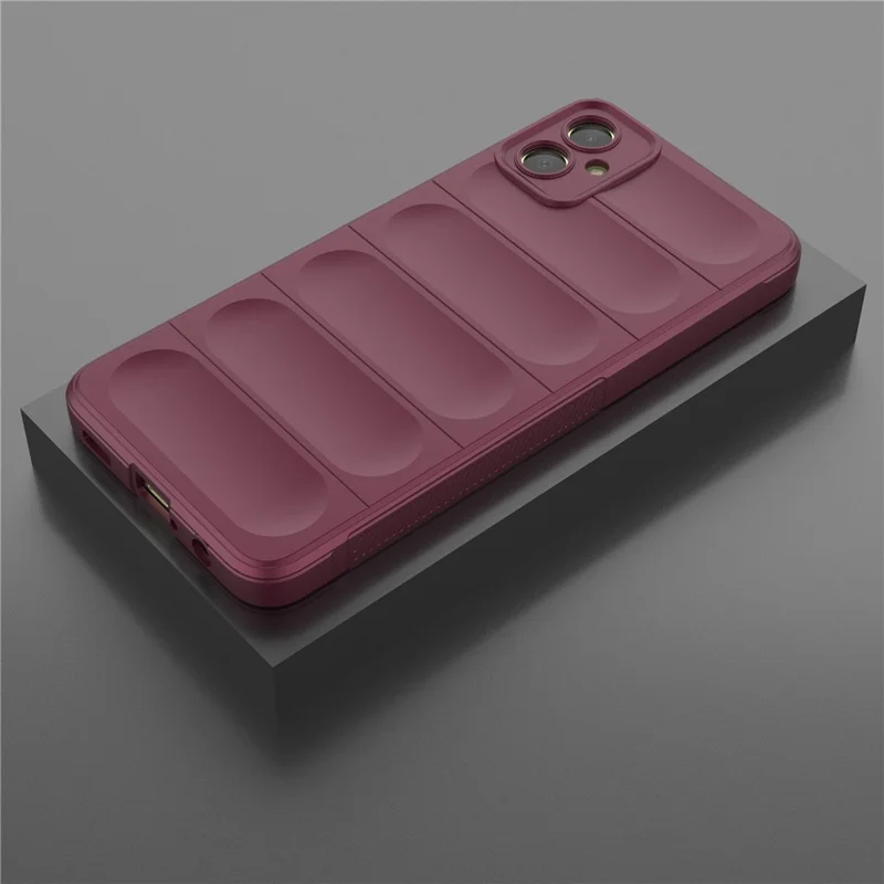 For Samsung Galaxy A05 4G Case Rugged Back TPU Phone Cover - Wine Red