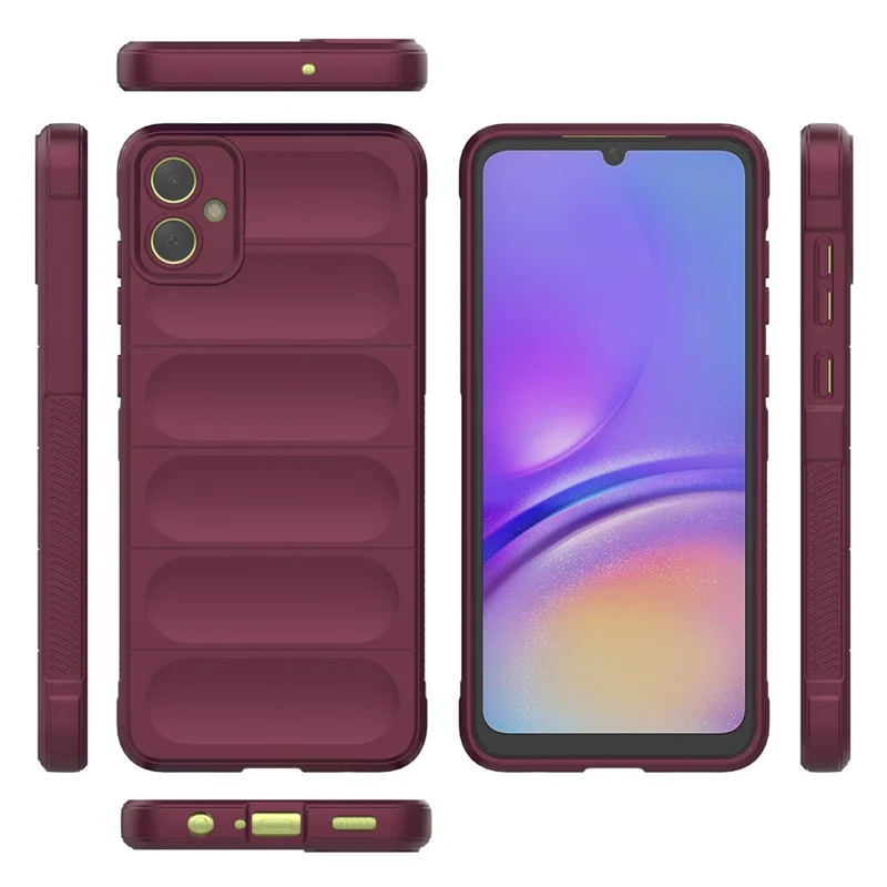 For Samsung Galaxy A05 4G Case Rugged Back TPU Phone Cover - Wine Red