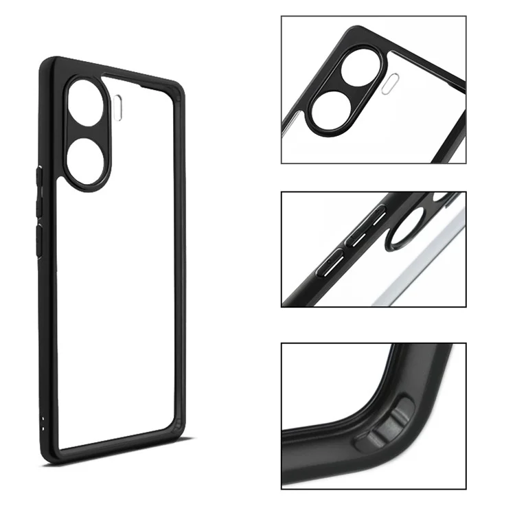 Чехол для телефона для vivo V29e (Индия) 5G Ударопрочный чехол TPU + PC Clear Phone Cover