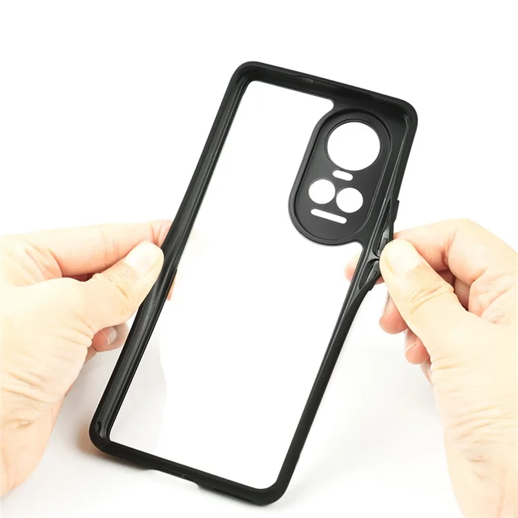 Para Oppo Reno10 5G (Global) Anti-Scratch Clear Phone Cover TPU + PC Phone Shell Case