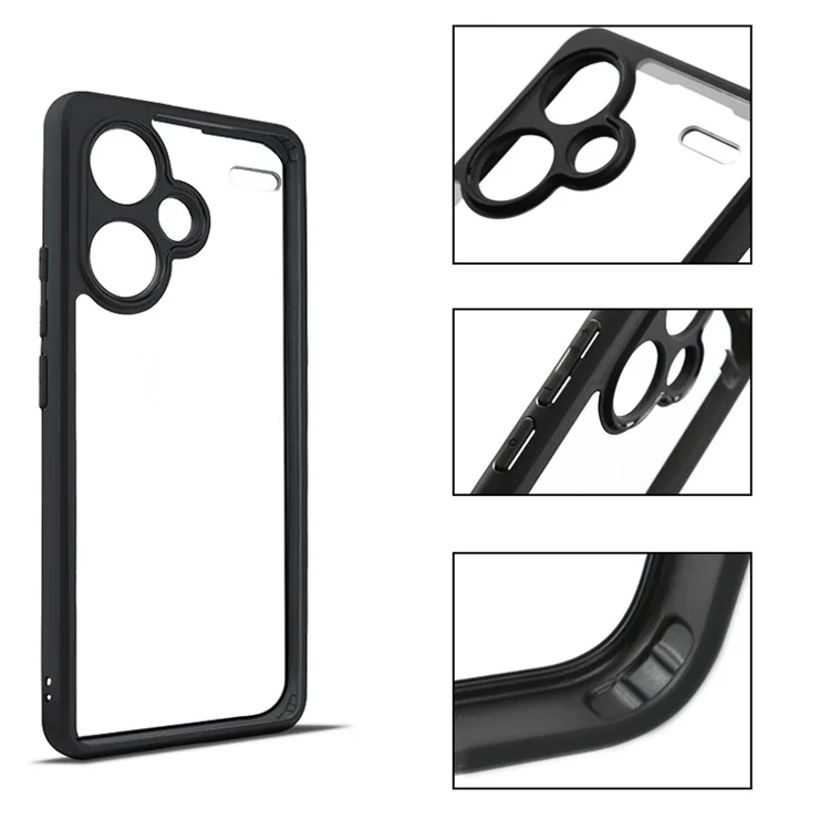 For Xiaomi Redmi Note 13 Pro+ 5G Slim-Fit TPU + PC Clear Phone Cover Dustproof Phone Shell Case