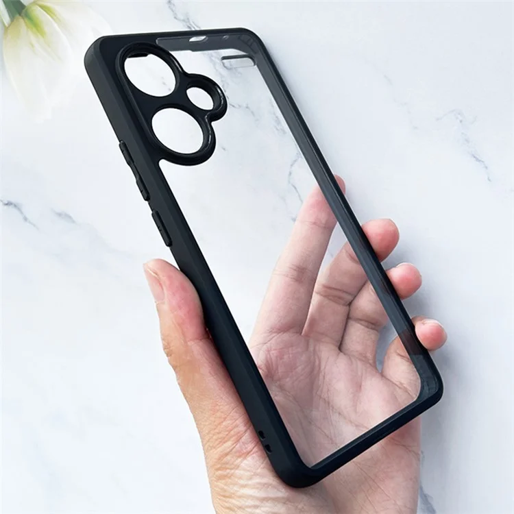 For Xiaomi Redmi Note 13 Pro+ 5G Slim-Fit TPU + PC Clear Phone Cover Dustproof Phone Shell Case
