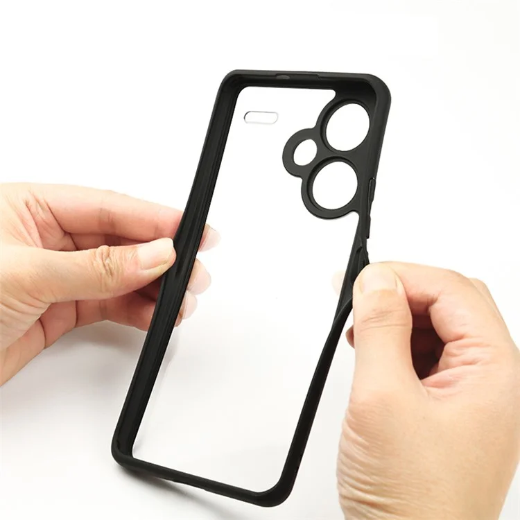 For Xiaomi Redmi Note 13 Pro+ 5G Slim-Fit TPU + PC Clear Phone Cover Dustproof Phone Shell Case