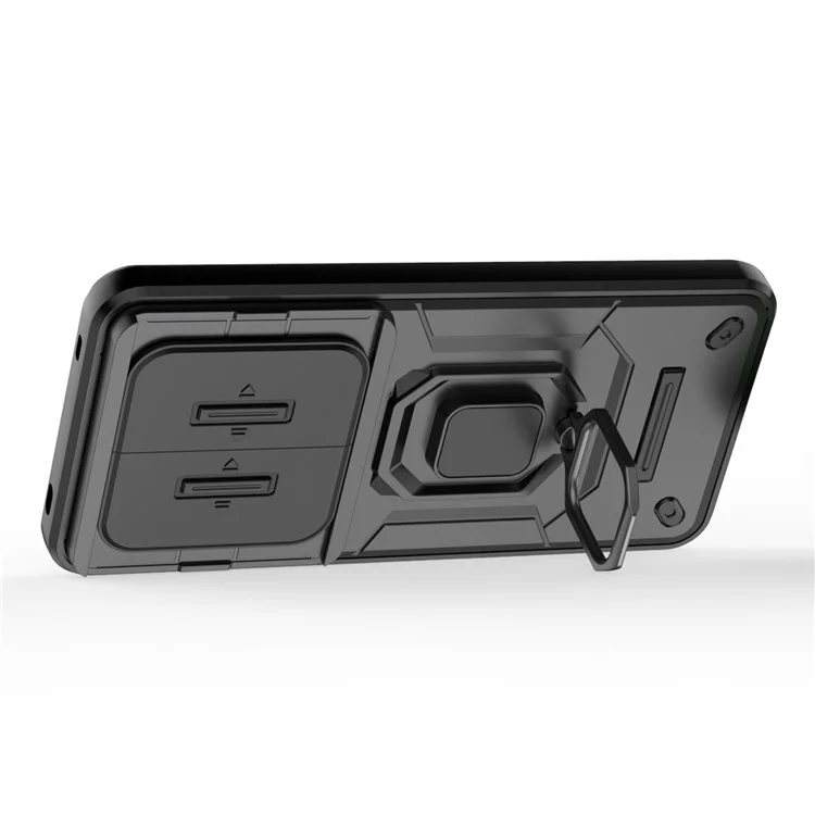 Funda para Huawei Mate 60 Pro con Soporte Antigolpes y Protección de Lente Deslizante - Negro