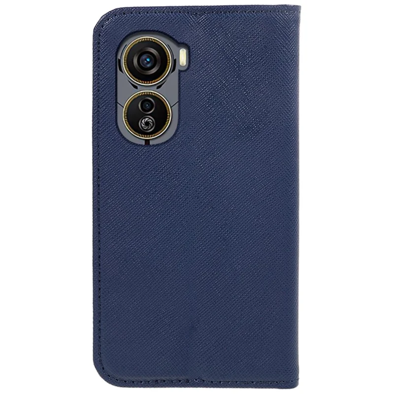 For ZTE nubia Neo 5G Case Anti-fall PU Leather Wallet Stand Cell Phone Cover - Dark Blue