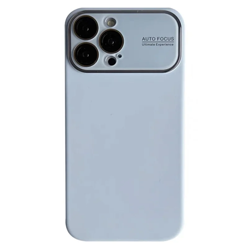 For iPhone 15 Pro Case Liquid Silicone Phone Cover with Lens Glass Film - Baby Blue