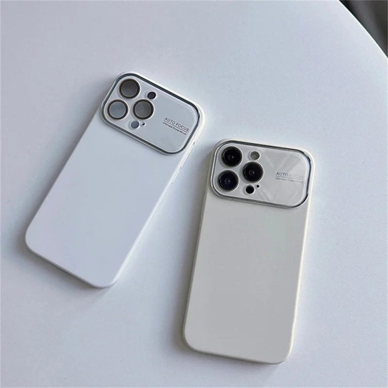 For iPhone 15 Pro Case Liquid Silicone Phone Cover with Lens Glass Film - Baby Blue