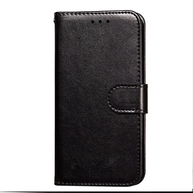 Para iPhone 15 Pro Max Funda de Cartera de Piel de PU con Soporte Plegable y Funda de Teléfono - Negro