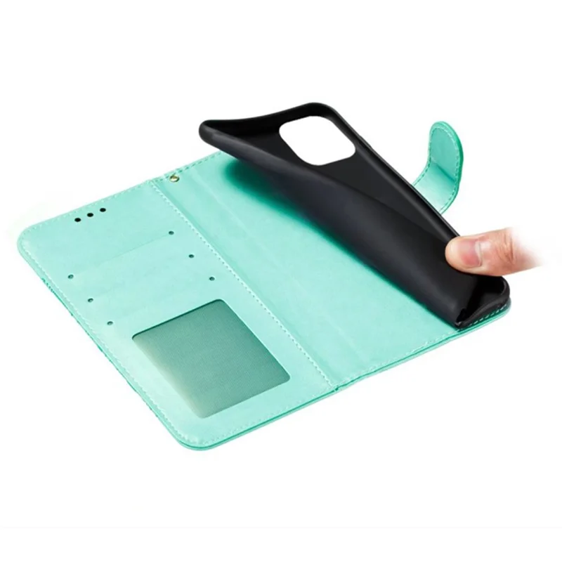 Für iPhone 15 Pro Max PU-Leder-Hülle, Ständer, Magnetverschluss, Handyhülle - Grün