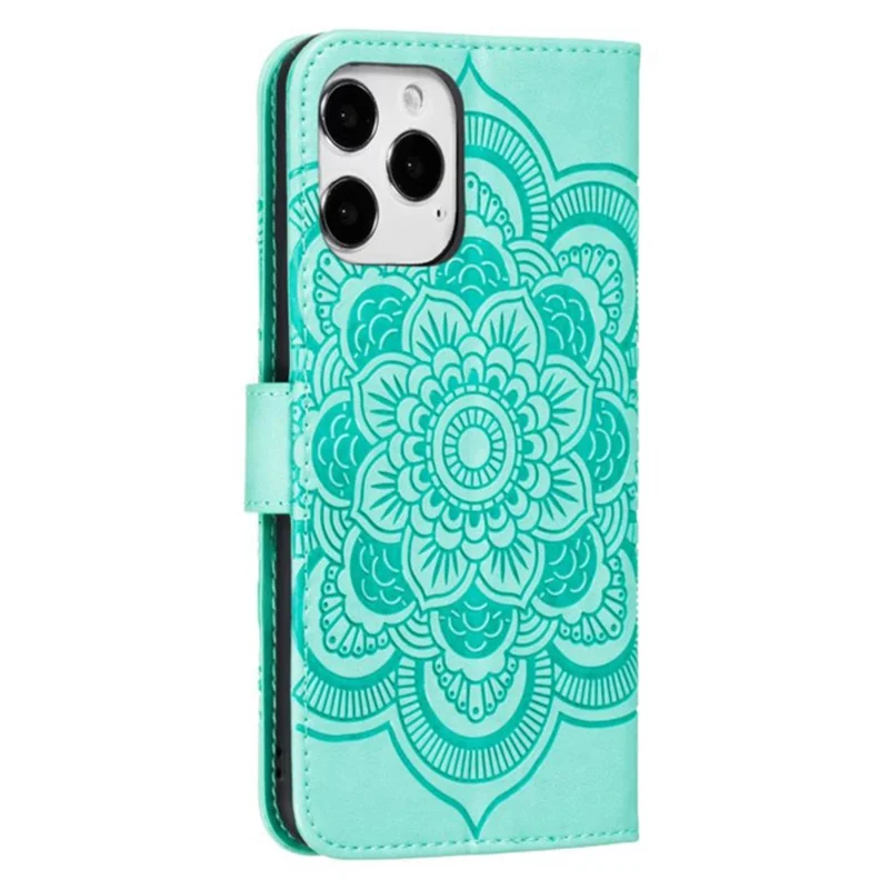 Für iPhone 15 Pro Max PU-Leder-Hülle, Ständer, Magnetverschluss, Handyhülle - Grün