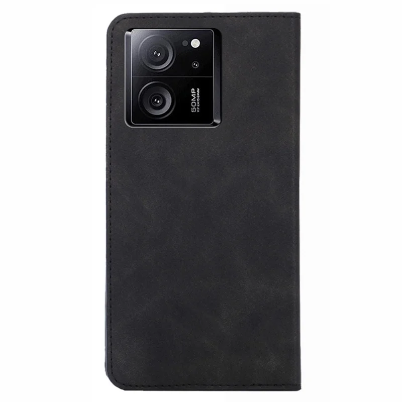 Para Xiaomi Redmi K60 Ultra Case Magnético Automatido Touch Touch Stand PU Cubierta Celular de Cuero Con Ranuras Para Tarjetas - Negro