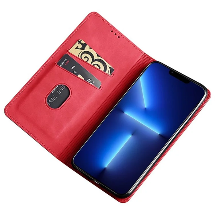 Per Nothing Phone (2) Custodia Skin-touch Flip Stand Slot per Schede in Pelle PU Copertina Smart Phone - Rosso