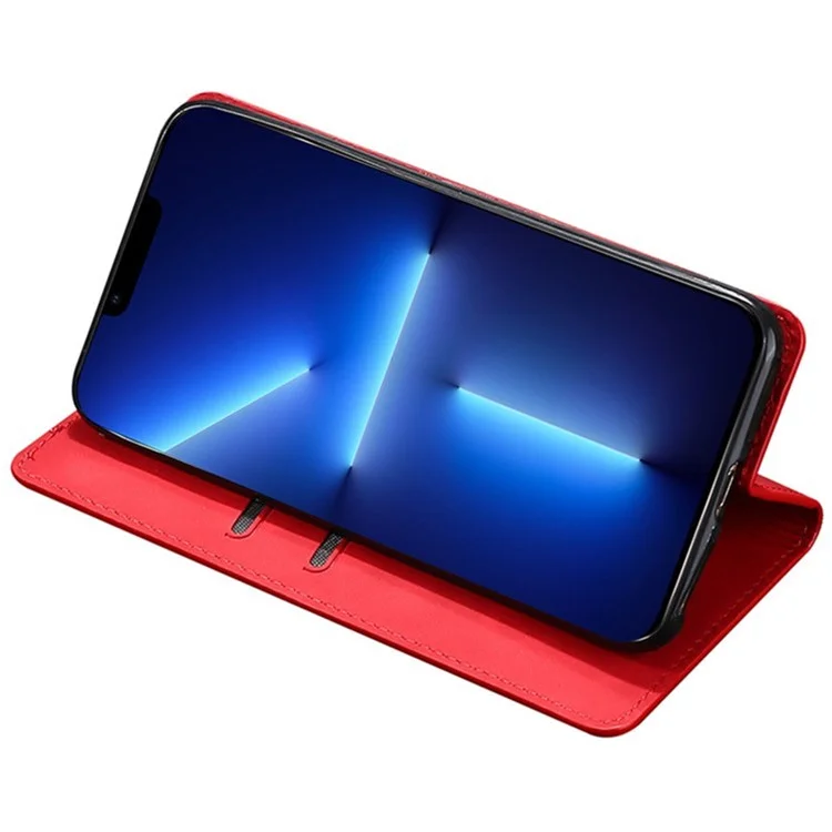 Per Nothing Phone (2) Custodia Skin-touch Flip Stand Slot per Schede in Pelle PU Copertina Smart Phone - Rosso