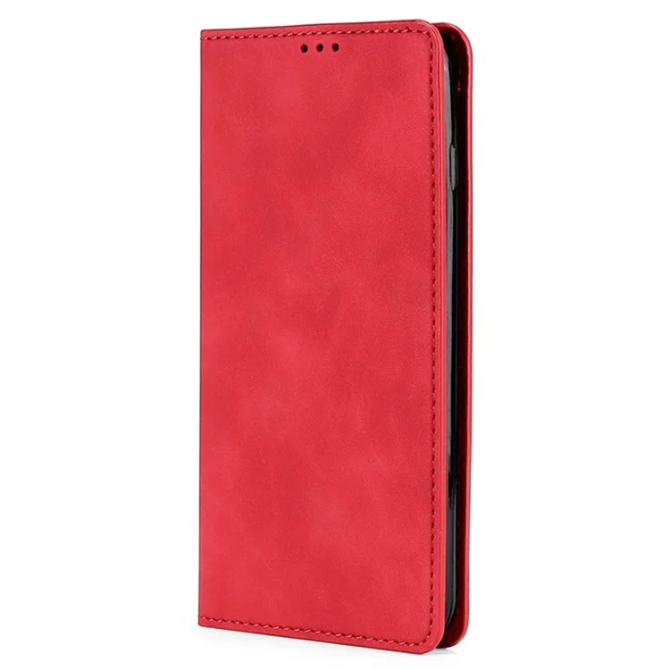 Per Nothing Phone (2) Custodia Skin-touch Flip Stand Slot per Schede in Pelle PU Copertina Smart Phone - Rosso