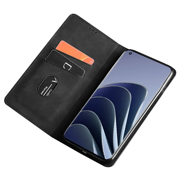 Чехол для OnePlus Nord CE3 5G, противоударный, с сенсорным экраном, откидной, с отделениями для карт, из искусственной кожи - черный