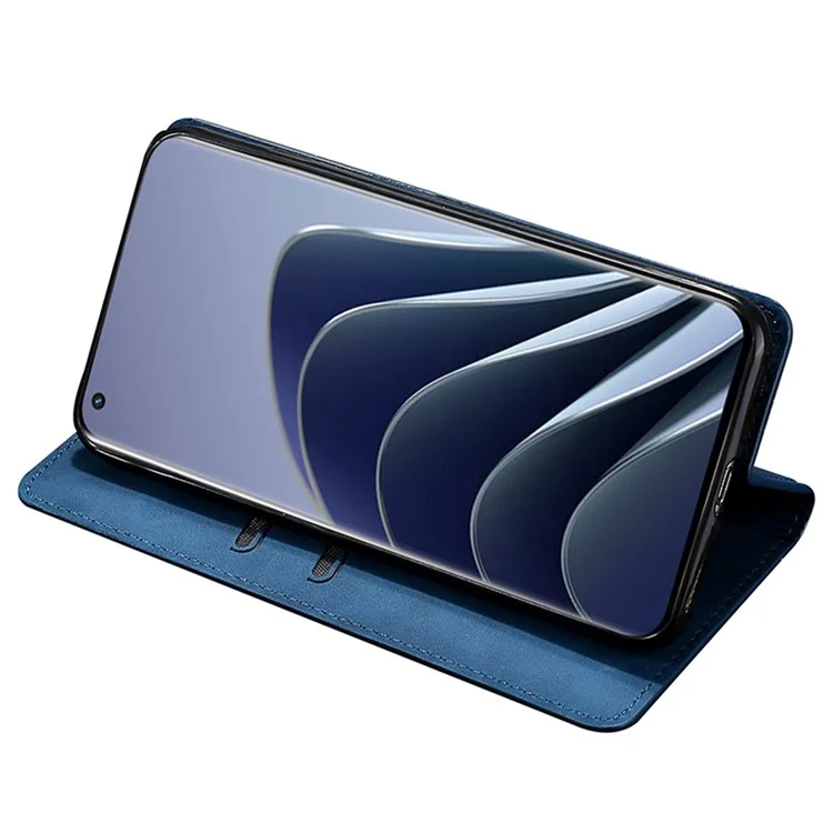 Per OnePlus Nord CE3 5G Case Custodia a scatto antishock Pelle PU con alloggiamento per schede e supporto - Blu