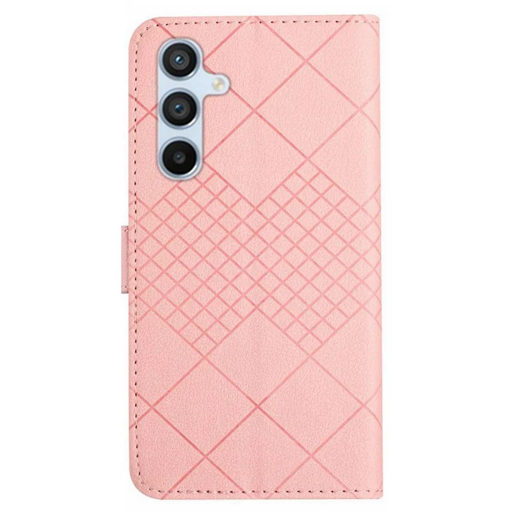 HT06 Für Samsung Galaxy A54 5G Geldbörse Handyhülle Anti-Drop Litchi Textur PU Leder Flip Cover - Pink