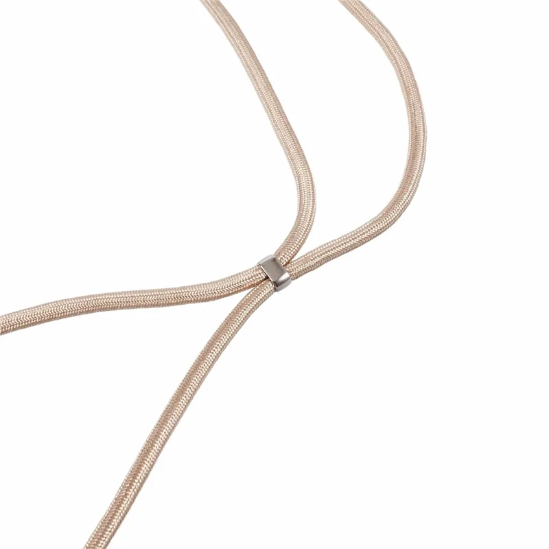 Custodia per iPhone 15 compatibile con MagSafe Elettroplaccatura TPU Protettore per cellulari con Laccetto Lungo - Oro