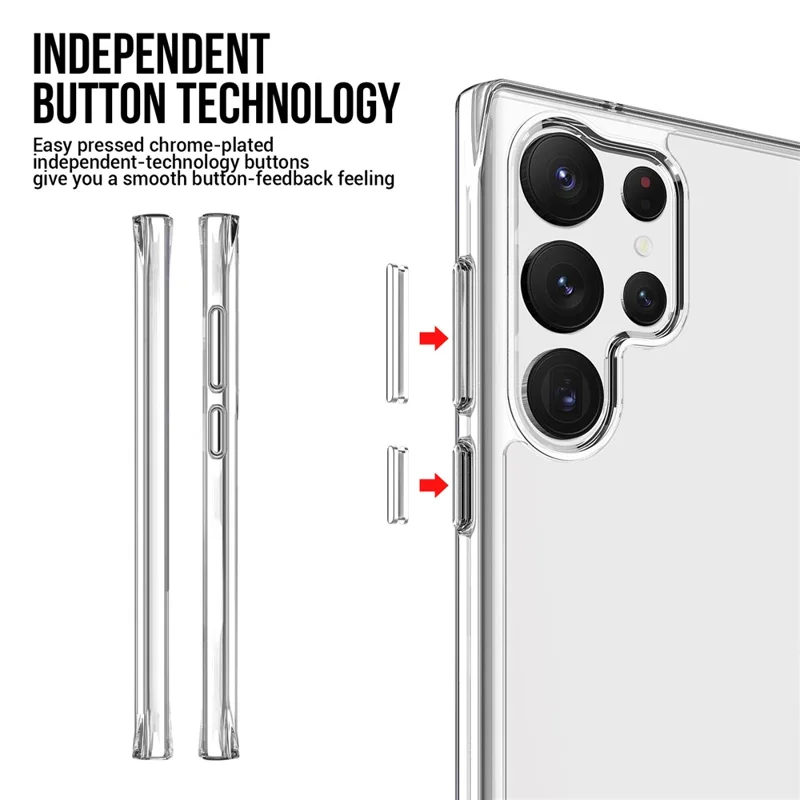 For Samsung Galaxy S24 Ultra Case Military Grade Drop Protection TPU+PC Clear Phone Cover