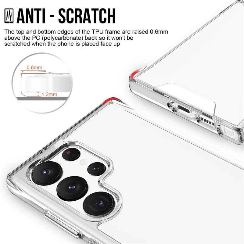 For Samsung Galaxy S24 Ultra Case Military Grade Drop Protection TPU+PC Clear Phone Cover