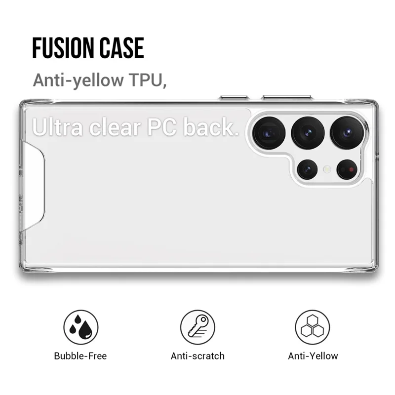 For Samsung Galaxy S24 Ultra Case Military Grade Drop Protection TPU+PC Clear Phone Cover