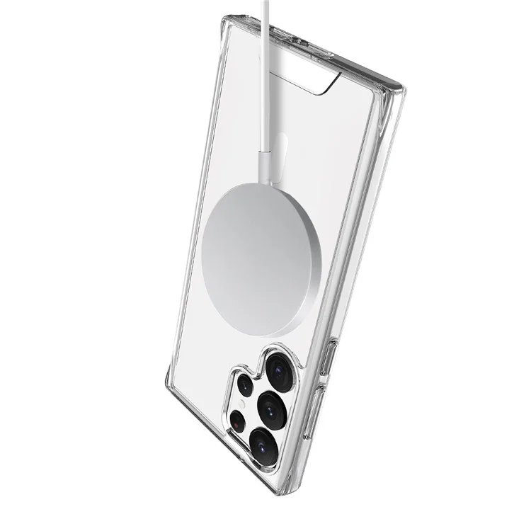 Custodia trasparente in cristallo per Samsung Galaxy S23 Ultra, grado militare TPU+PC, compatibile con MagSafe