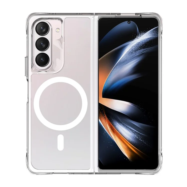 For Samsung Galaxy Z Fold5 5G Clear Case PC+TPU Cover Compatible with MagSafe