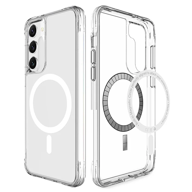 For Samsung Galaxy S23+ Case PC+TPU Magnetic Phone Cover Compatible with MagSafe