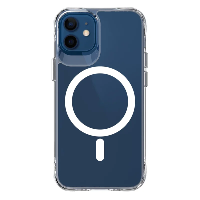 For iPhone 11 Case TPU Frame 1.5mm Clear PC Back Phone Cover Compatible with MagSafe