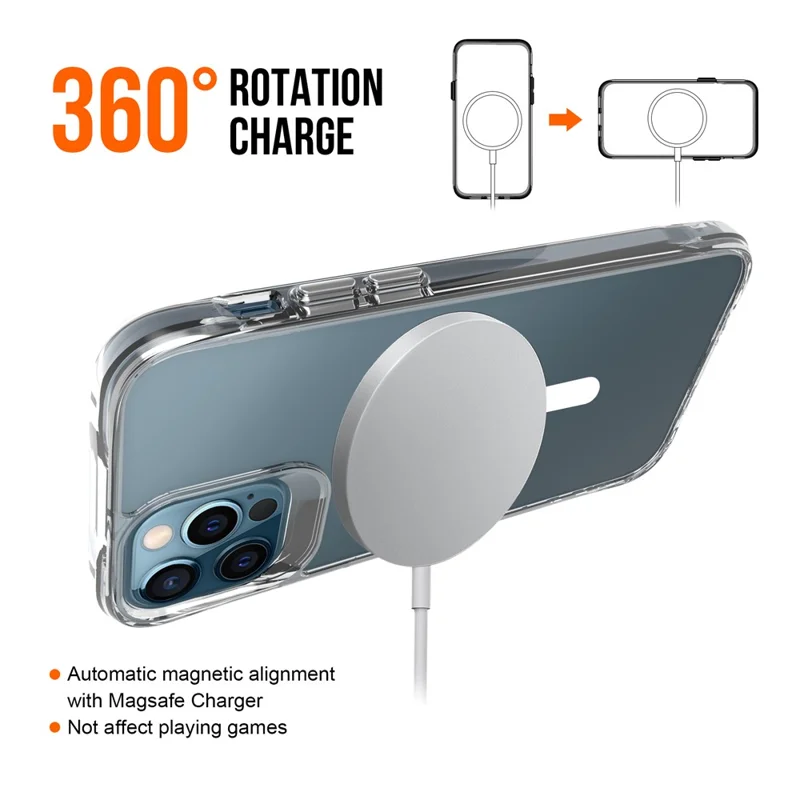 Für Iphone 12 / 12 Pro Magnetic Case Clear Telefonabdeckung Kompatibel Mit Magsafe