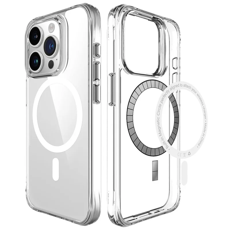 Für Iphone 15 Pro Magnetic Case Clear TPU+PC -abdeckung Kompatibel Mit Magsafe